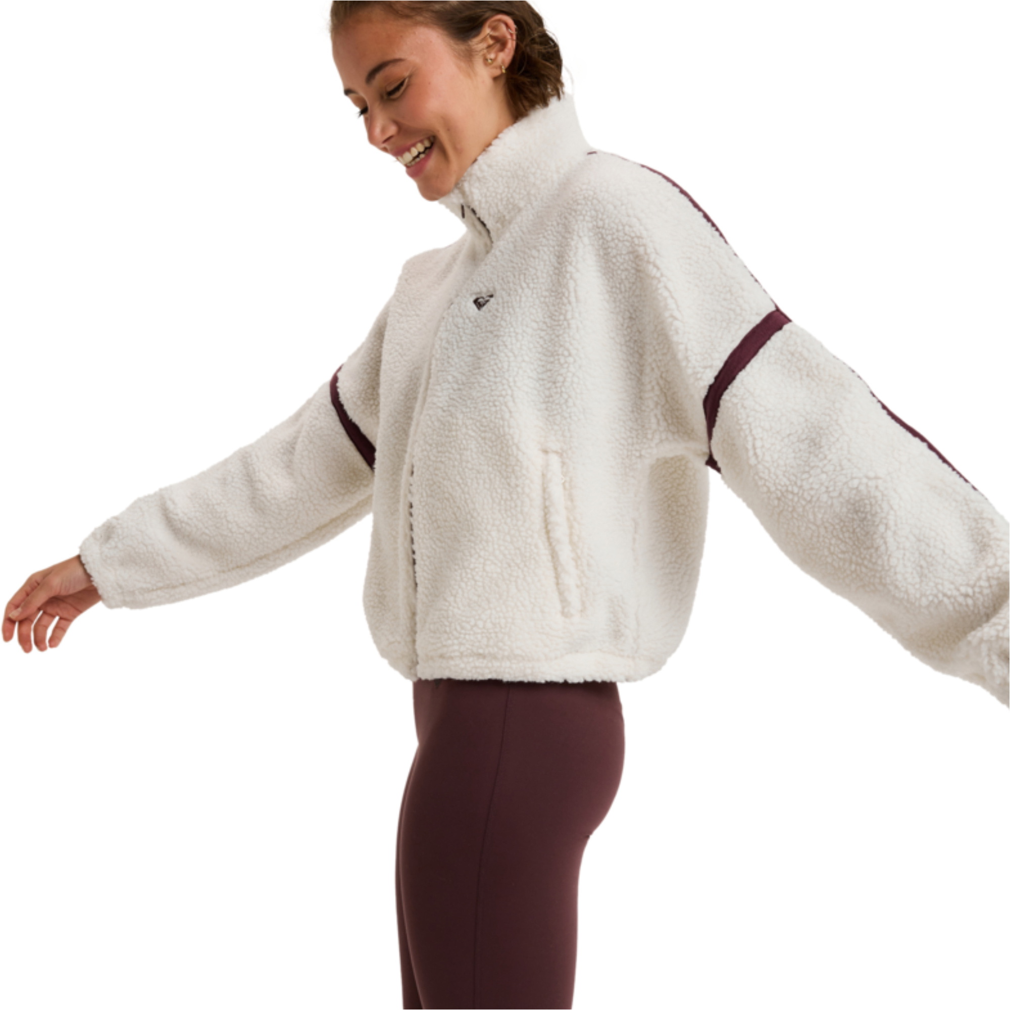 2025 Roxy Femmes Pull Sportif Zippé Boundless Spirit ERJPF03220 - Whisper White